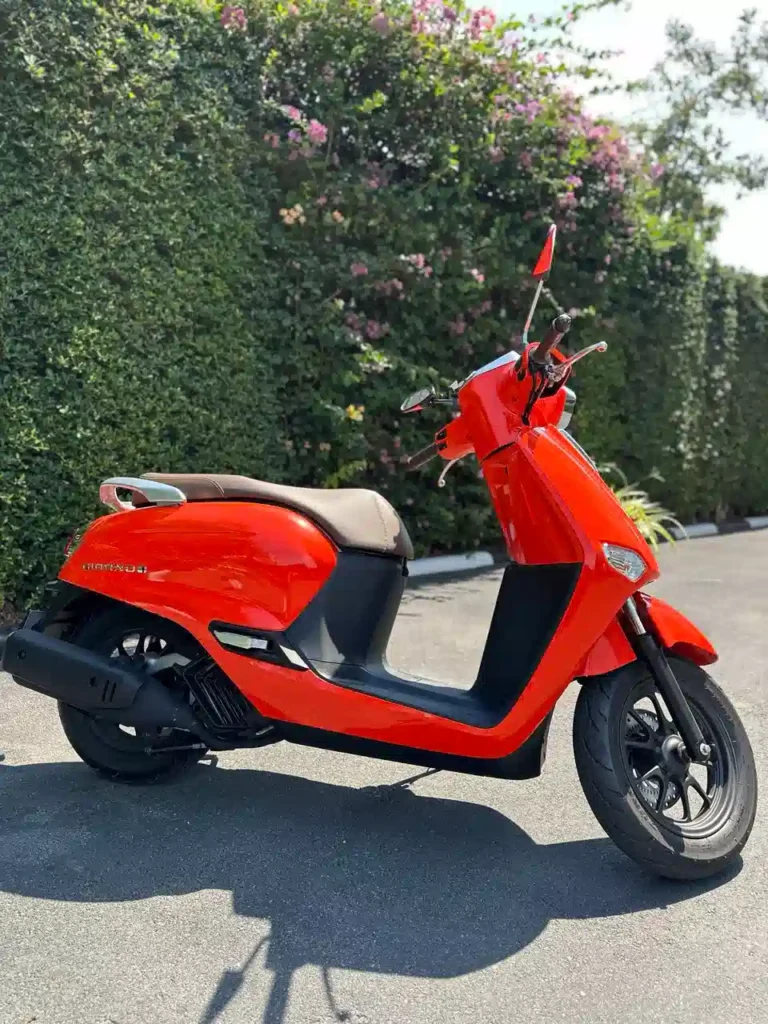 Honda Giorno Rental Pattaya 2025 in Orange – Side View