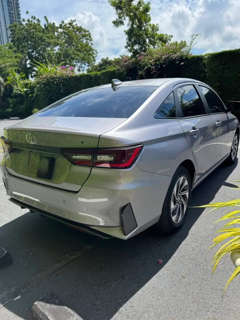 Toyota Yaris Ativ 2025 — rental car in Pattaya, rear view
