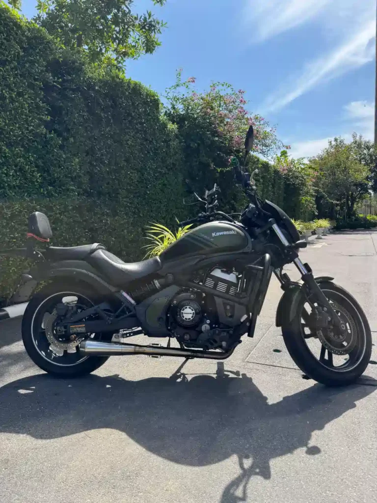 Kawasaki Vulcan rental Pattaya cruiser bike parked outdoors